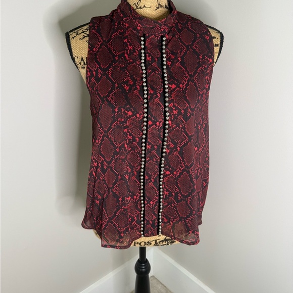 Endless Rose Red and Black Snakeskin Top - Picture 8 of 10